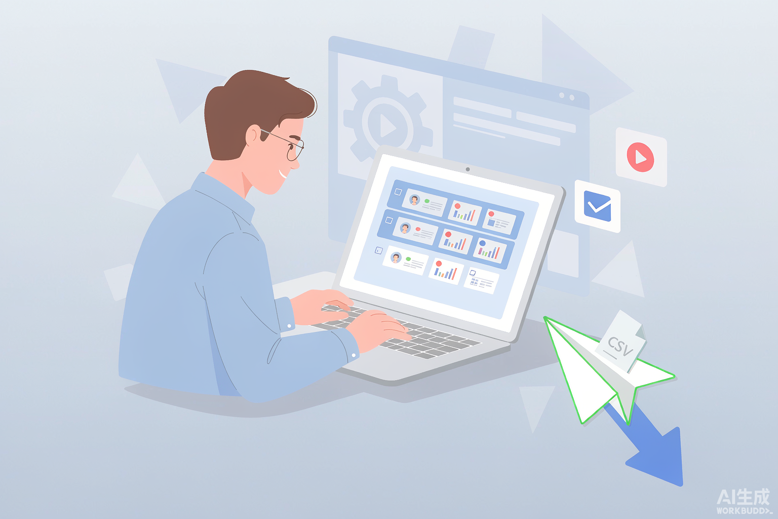 Bulk export Meta ads reports to CSV in one click with AdFlow Assist